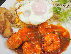Aランチ・海老チリソース